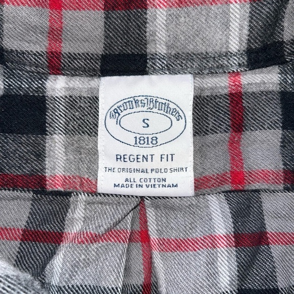 Brooks Brothers Plaid Flannel Button Down Shirt Regent Fit Size Small - Picture 5 of 6